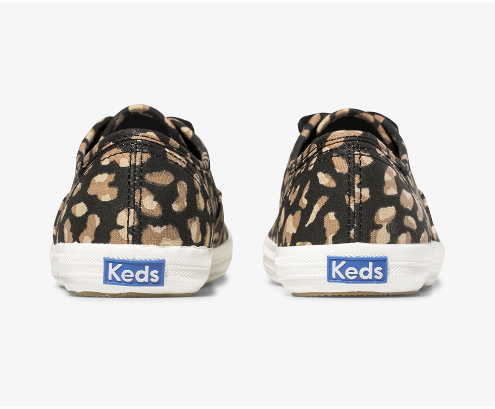 Basket Keds Femme Noir/Leopard - Champion Animal - 019-BURVQX